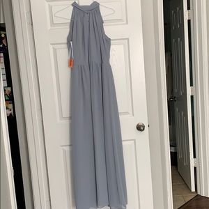 Bella Bridesmaids gray bridesmaids dress